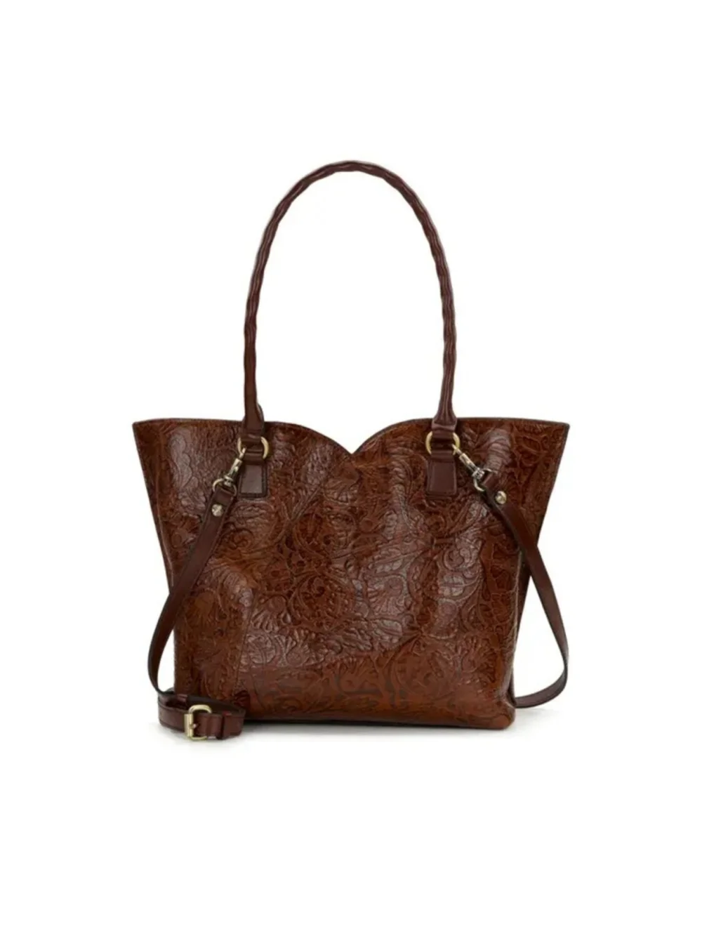 Patricia Nash Marion Tote - Brazilian Supple Tooled- convertible tote/crossbody